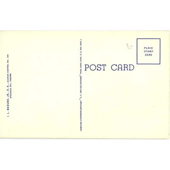 ANCIENT SEAWALL, PANAMA CITY, R. P. Republic Of Panama Postcard - Picture 2 of 2